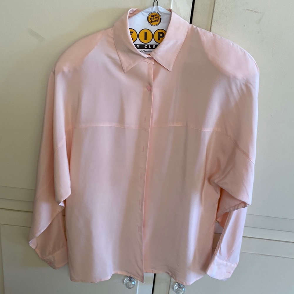 Light Pink Silk Blouse